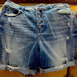 Distressed Bermuda Shorts
